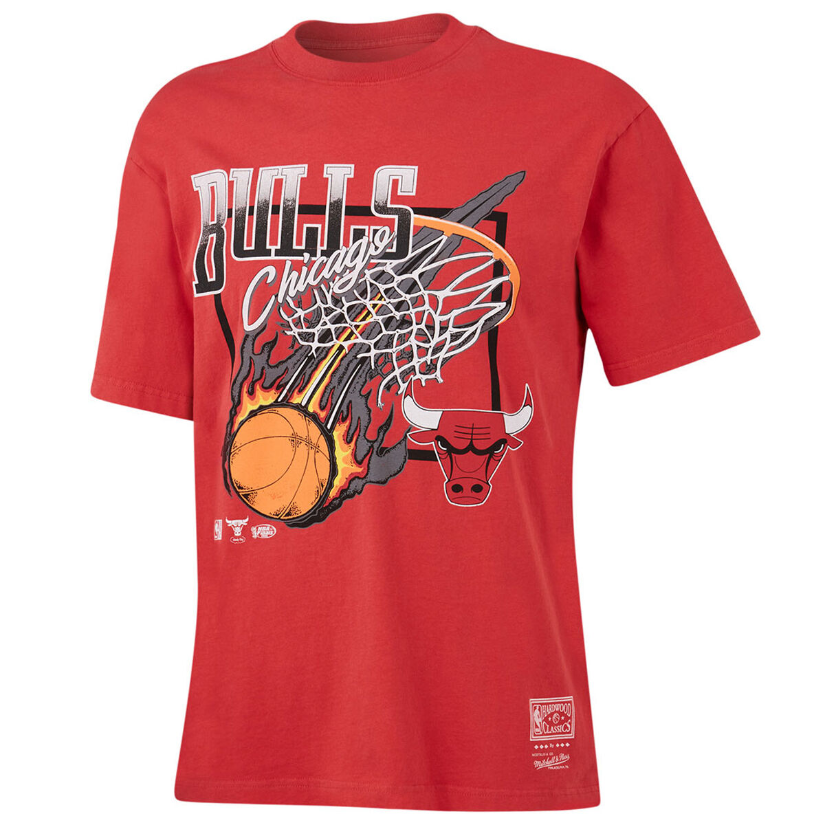 Mitchell & Ness Mens Chicago Bulls Fireball Tee | Rebel Sport