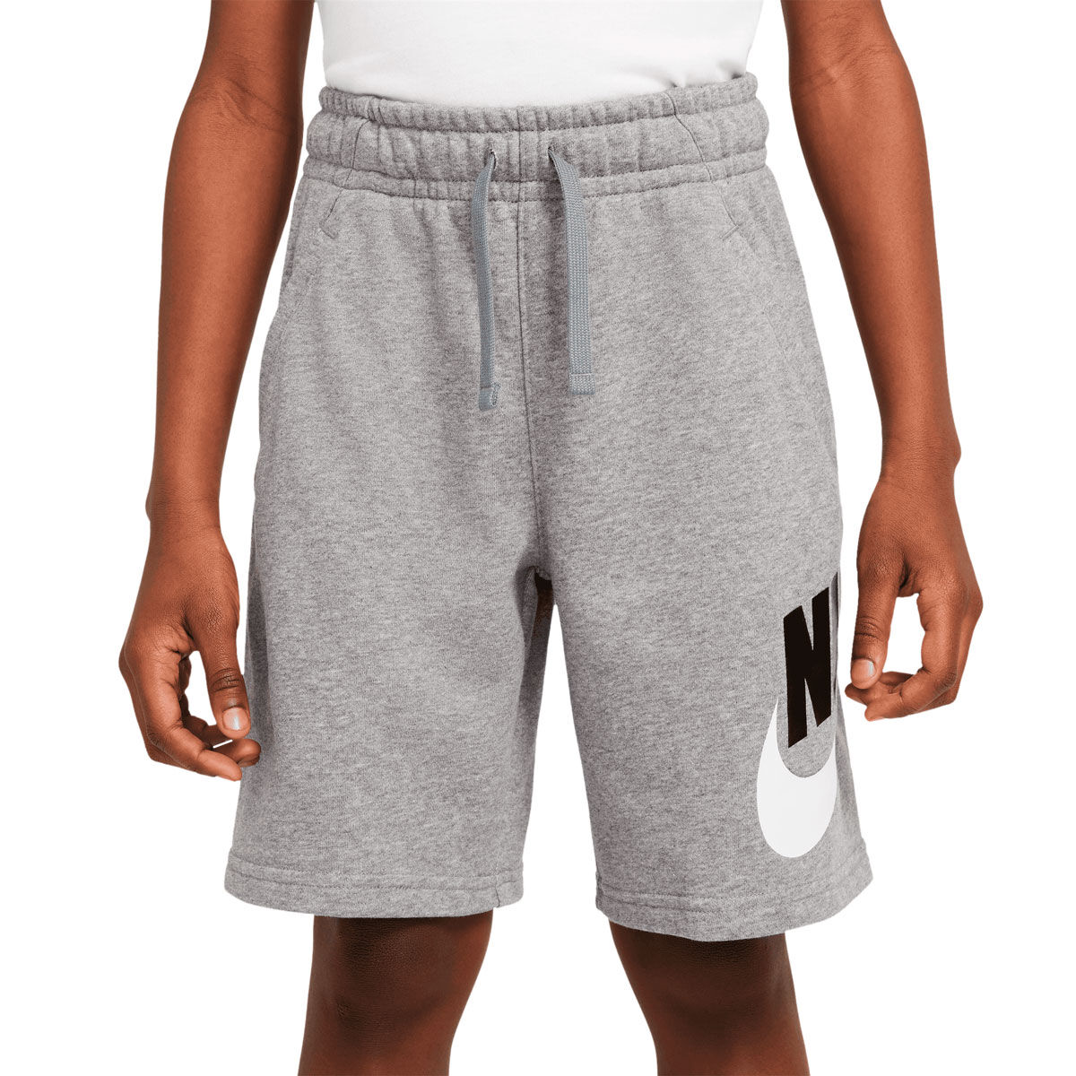 Nike Boys Sportswear Club Plus HBR French Terry Shorts Grey XS | Rebel ...