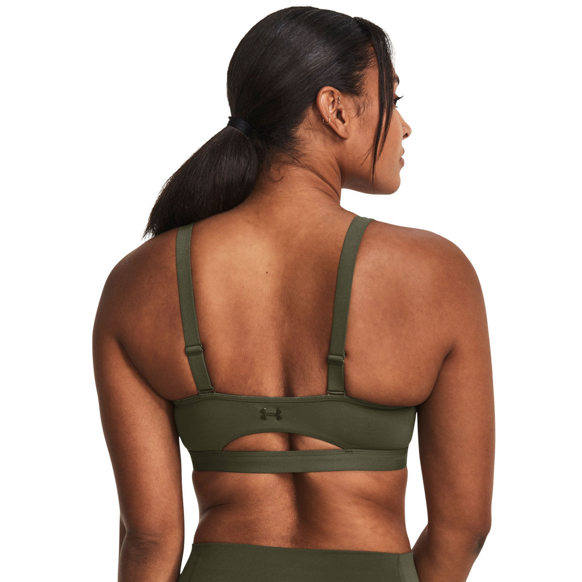 UNDER ARMOUR Intimates Green Ribbed Strappy Light Support Compression Sports  Bra XS 