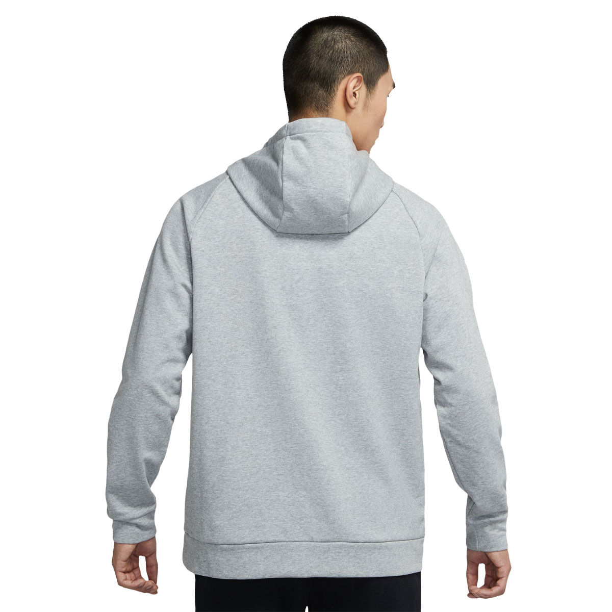 Nike Mens Dri- FIT Graphic Pullover Fitness Hoodie Grey M, Grey, rebel_hi-res