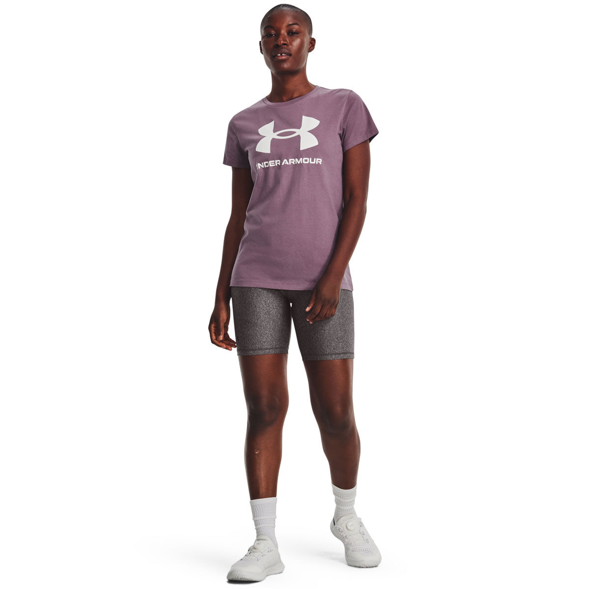 Under Armour Womens Sportstyle Graphic Tee Purple XL