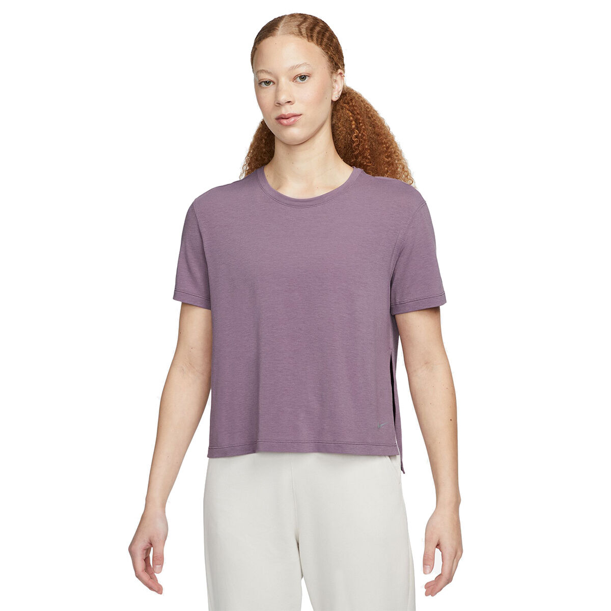 Nike Womens Yoga Dri-Fit T-Shirt - Purple