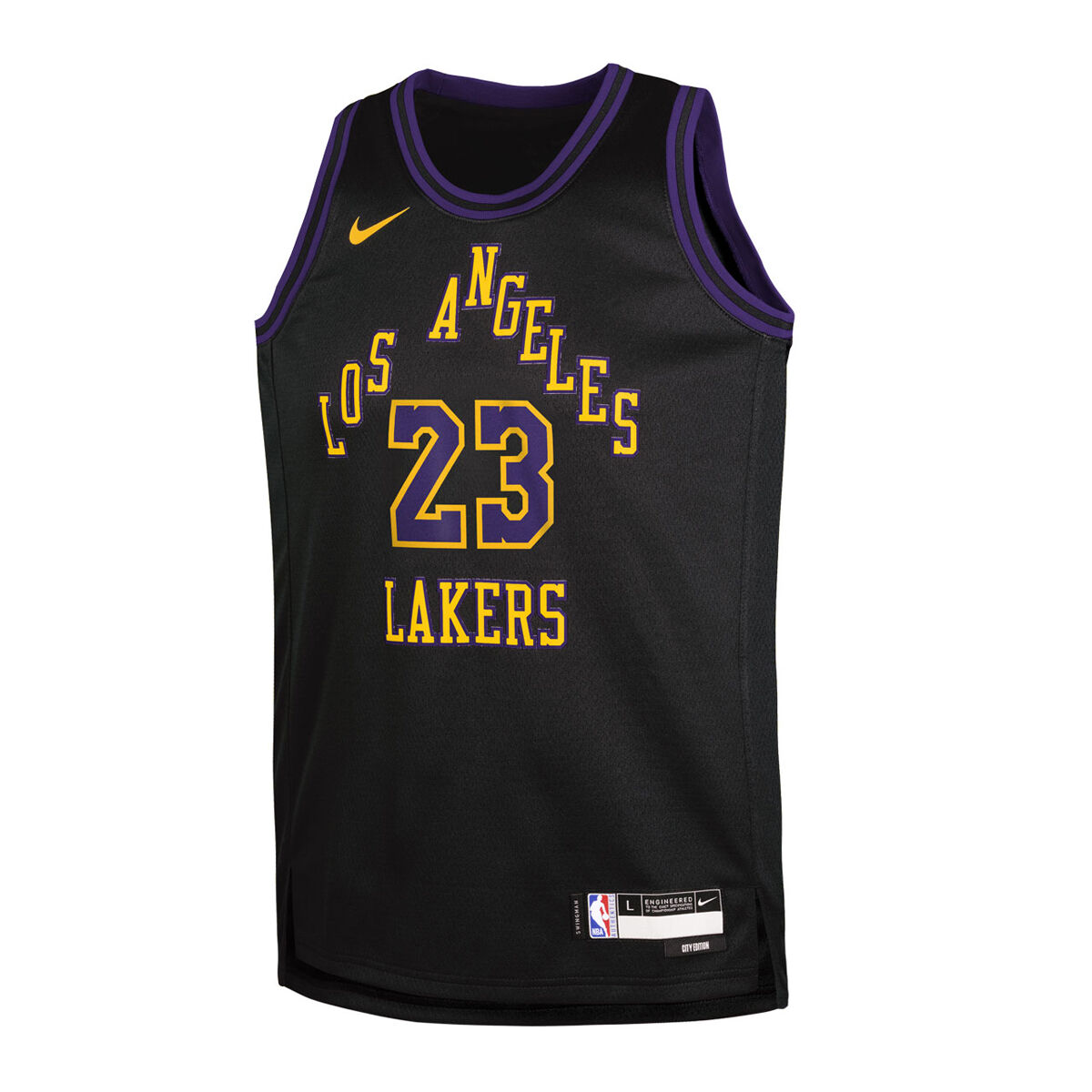 Nike Los Angeles Lakers LeBron James 2023/24 City Edition Kids ...