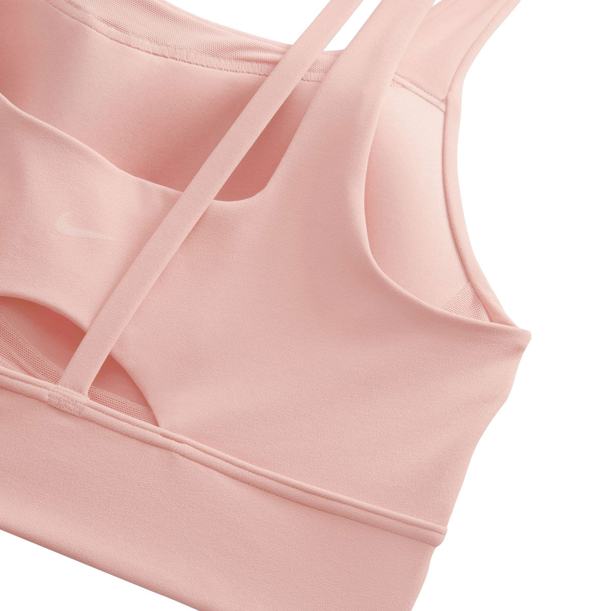 Nike Womens Dri-FIT Alate Ellipse Medium Support Padded Longline Sports Bra, Pink, rebel_hi-res