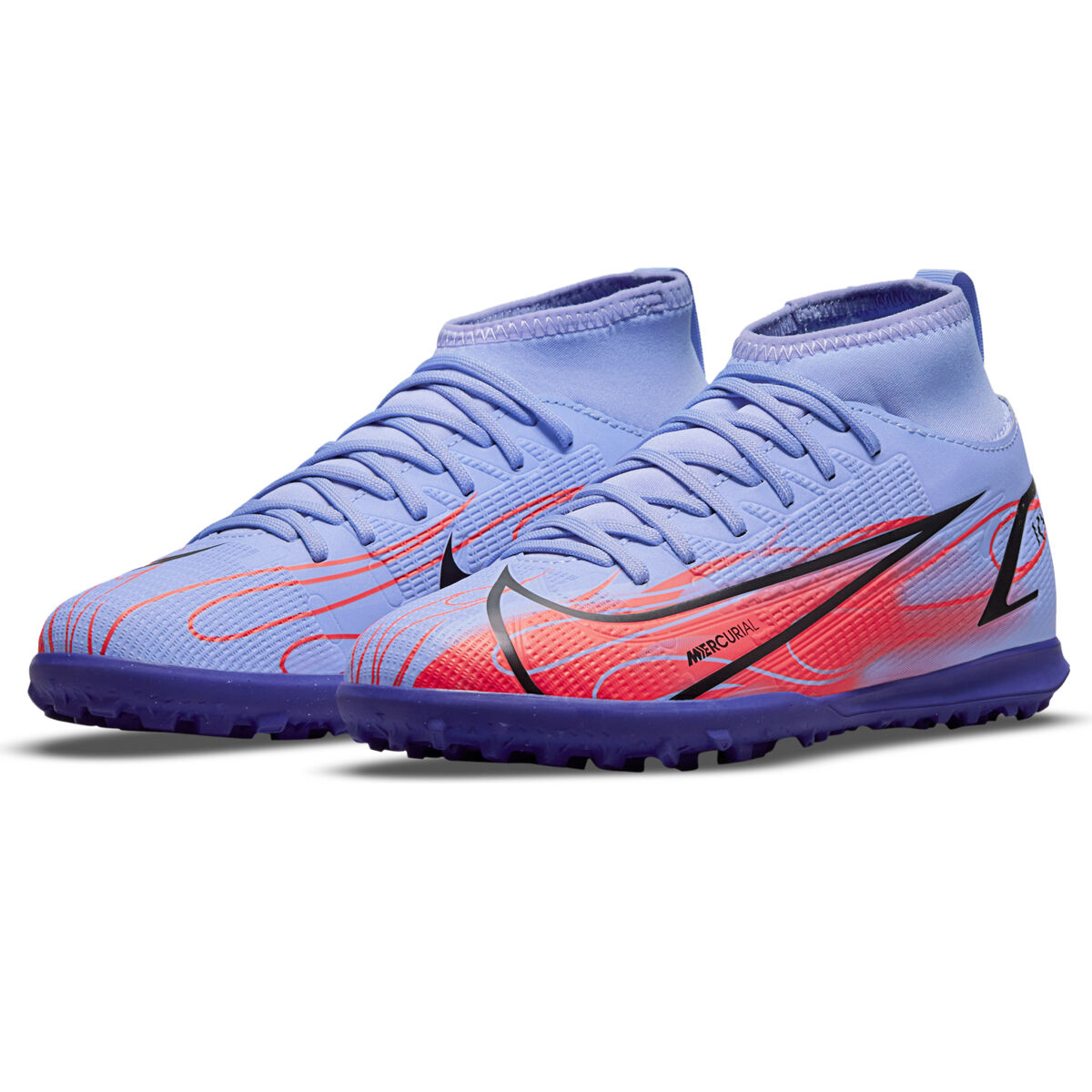 Nike Mercurial Superfly 8 Club KM Kids Touch and Turf Boots Purple/Silver  US 2 | Rebel Sport