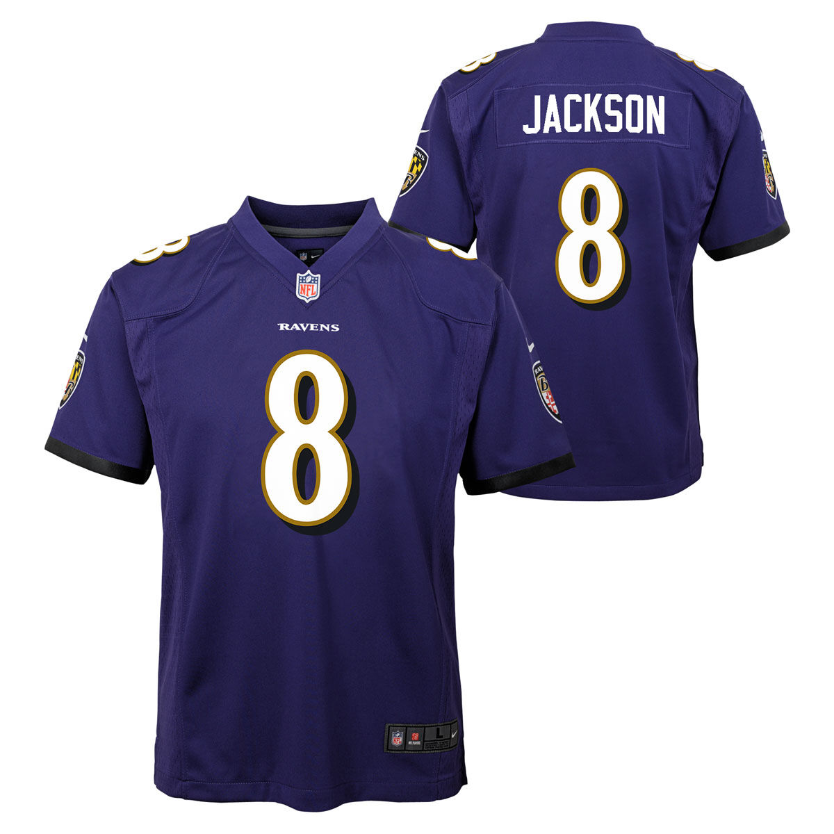 Baltimore Ravens 2022/23 Lamar Jackson Kids Home Jersey