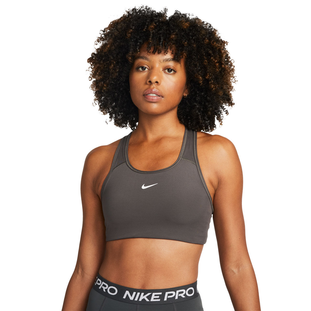 Nike Swoosh Women's Medium-Support Pro Sports Bra - Black