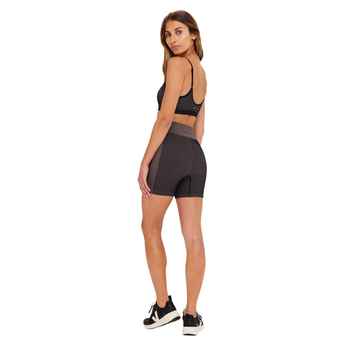 HIIT ribbed seamless shorts in black