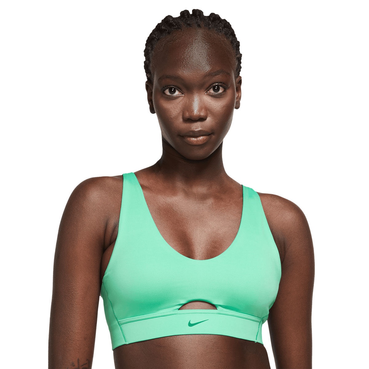 Nike Womens Dri-FIT Indy Padded Sports Bra Green M