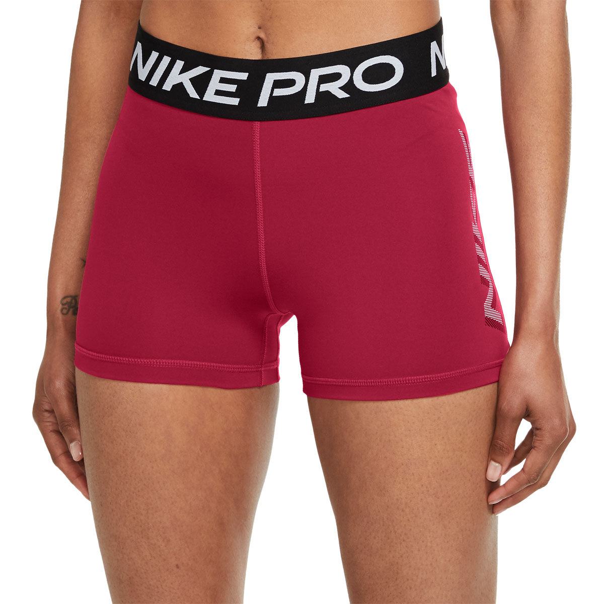 nike pro training 3 inch shorts in red