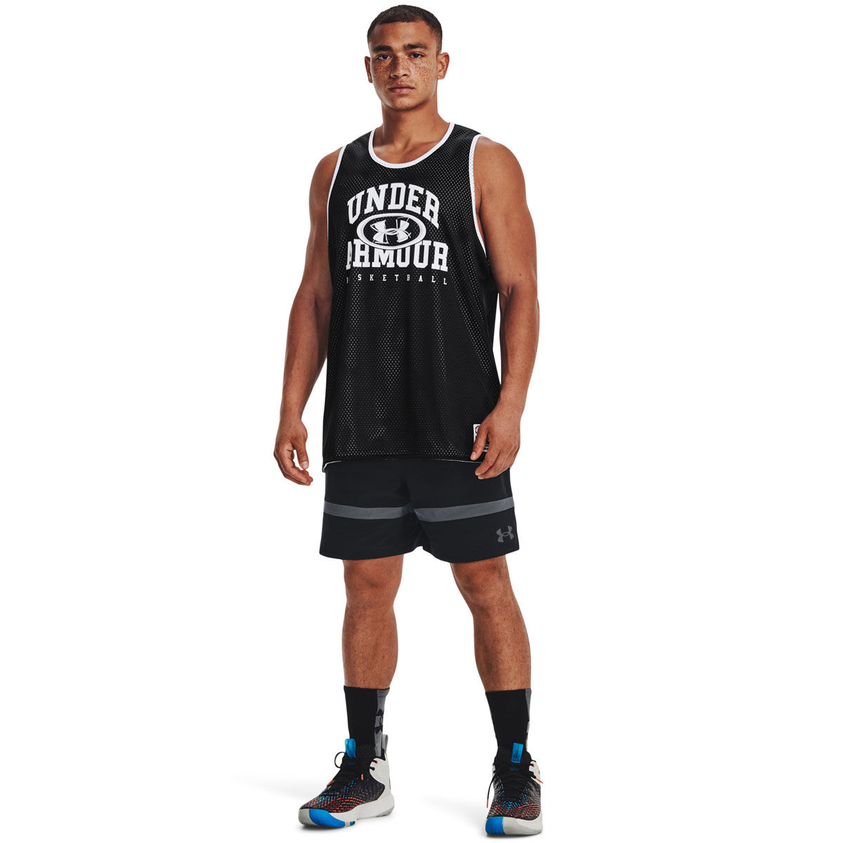 Reversible Basketball Jersey with Athletic Shorts, Sports Trainig Uniforms  for Men