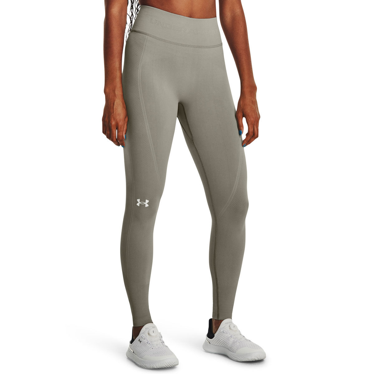 Under Armour Womens Train Seamless Full Length Tights, Green, rebel_hi-res