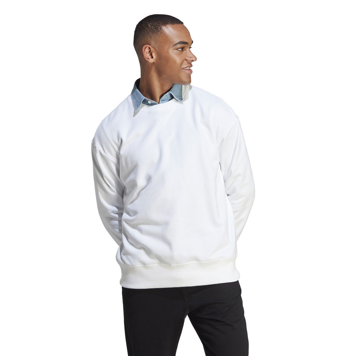 All white cheap adidas sweatshirt