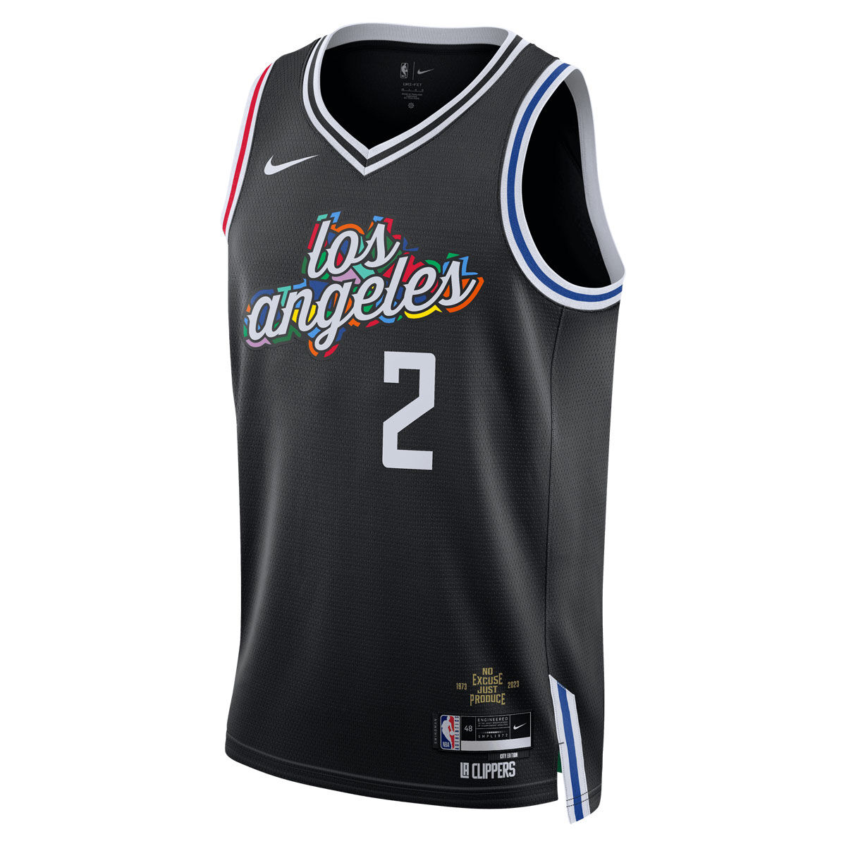 La Clippers 2021 La Clippers City Edition Moments Mixtape Kawhi Leonard Nike Youth Swingman Jersey