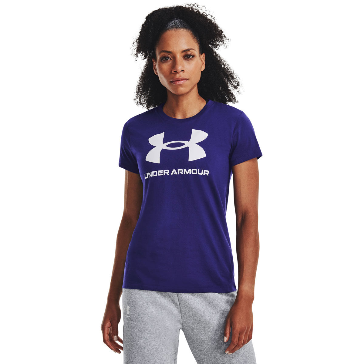 Under Armour Womens Sportstyle Logo Tee, , rebel_hi-res