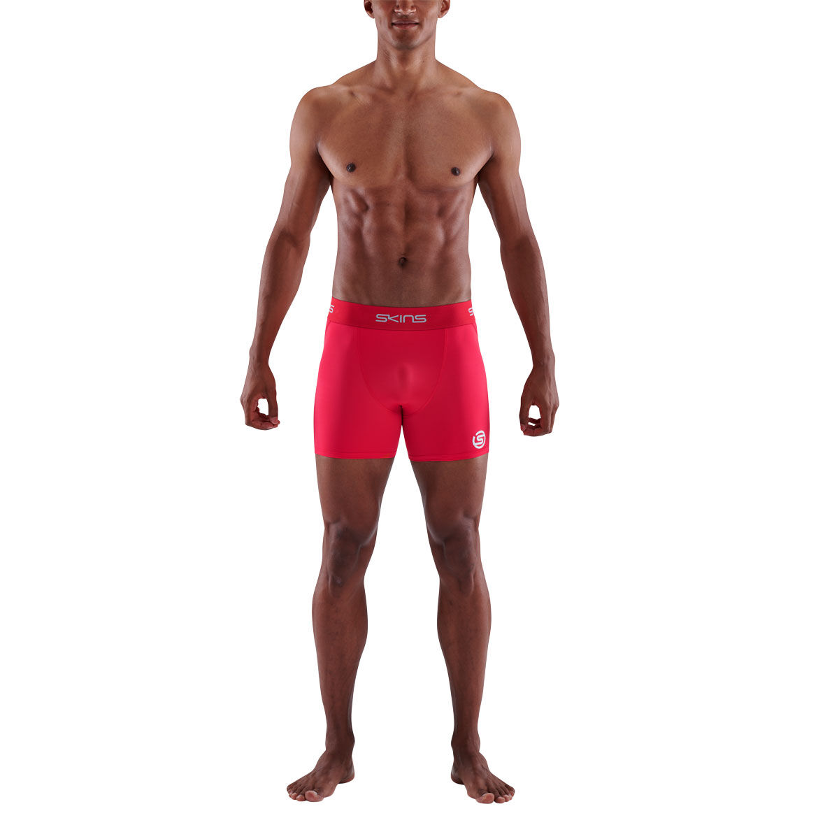 Skins Series-1 Mens Compression Half Tights - Red