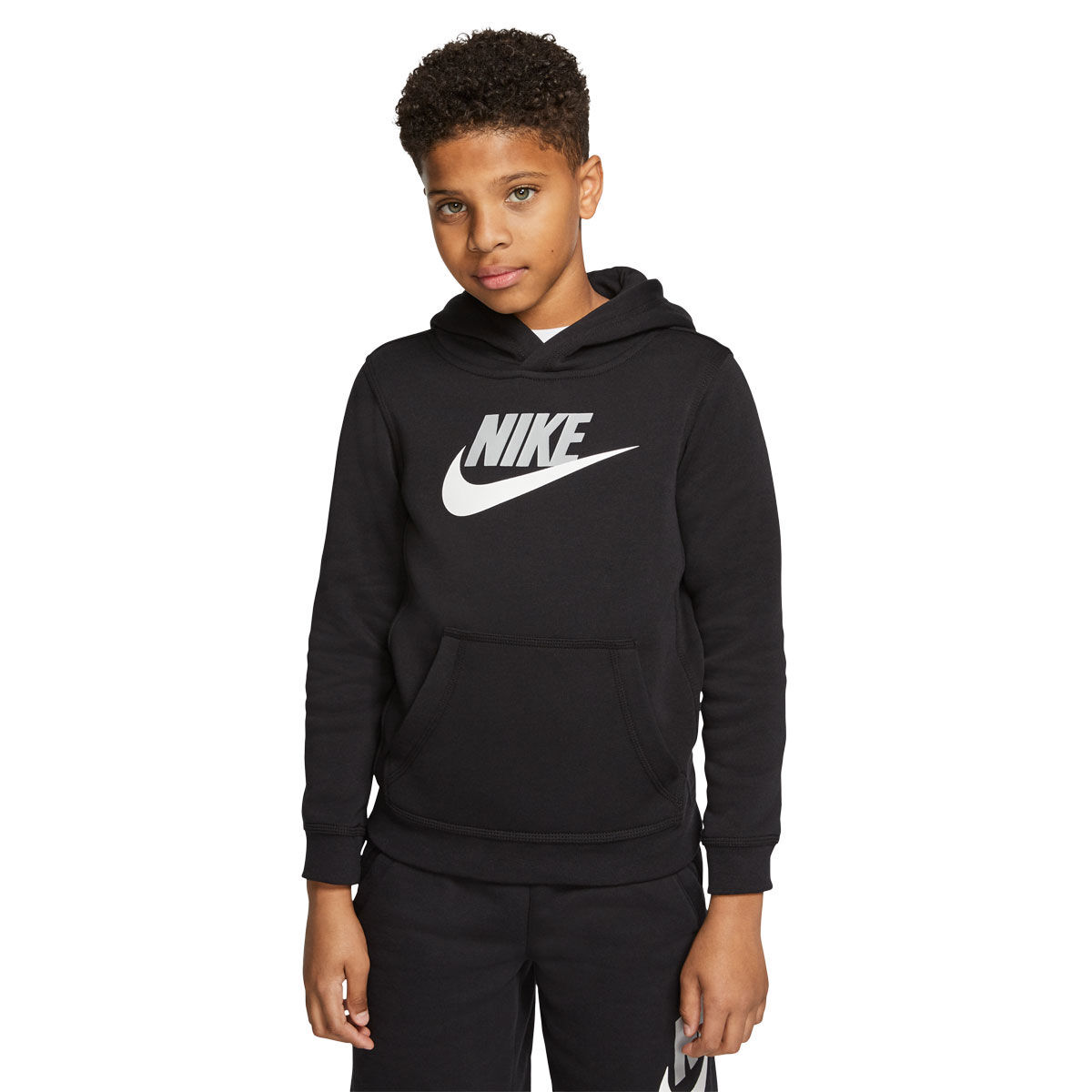 Nike Sportswear Boys Club HBR Pullover Hoodie Black/Grey XS | Rebel Sport